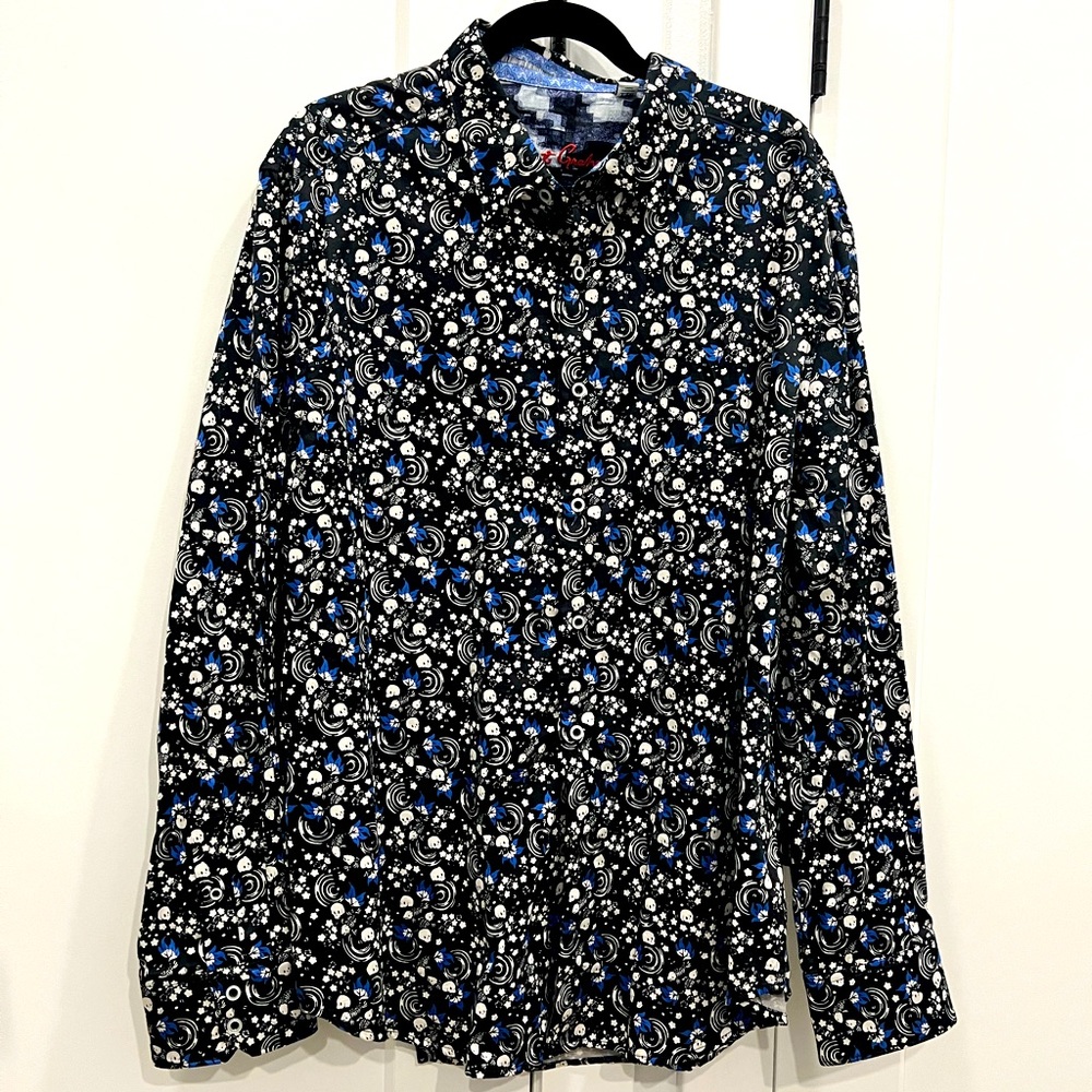 Robert Graham Classic Fit Skull Button Down Shirt